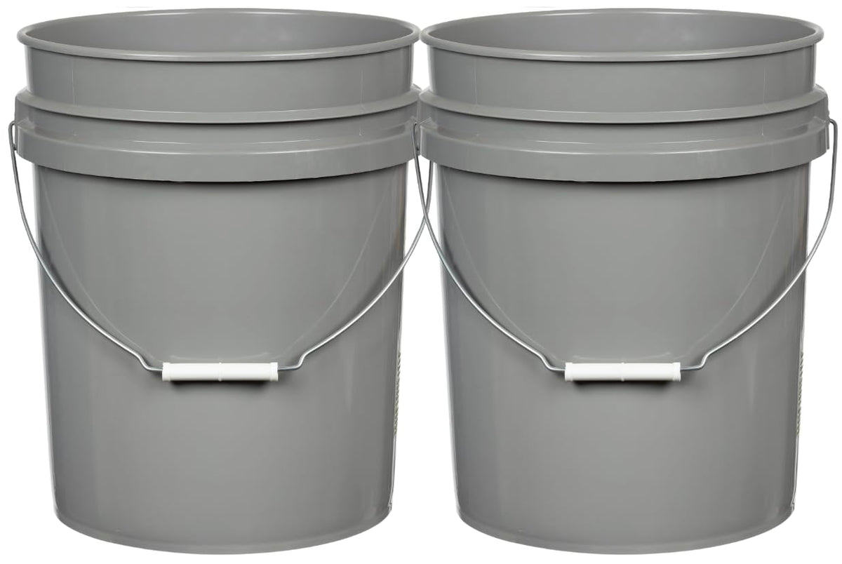 5 Gallon Premium HPDE Plastic Bucket (2 Count)