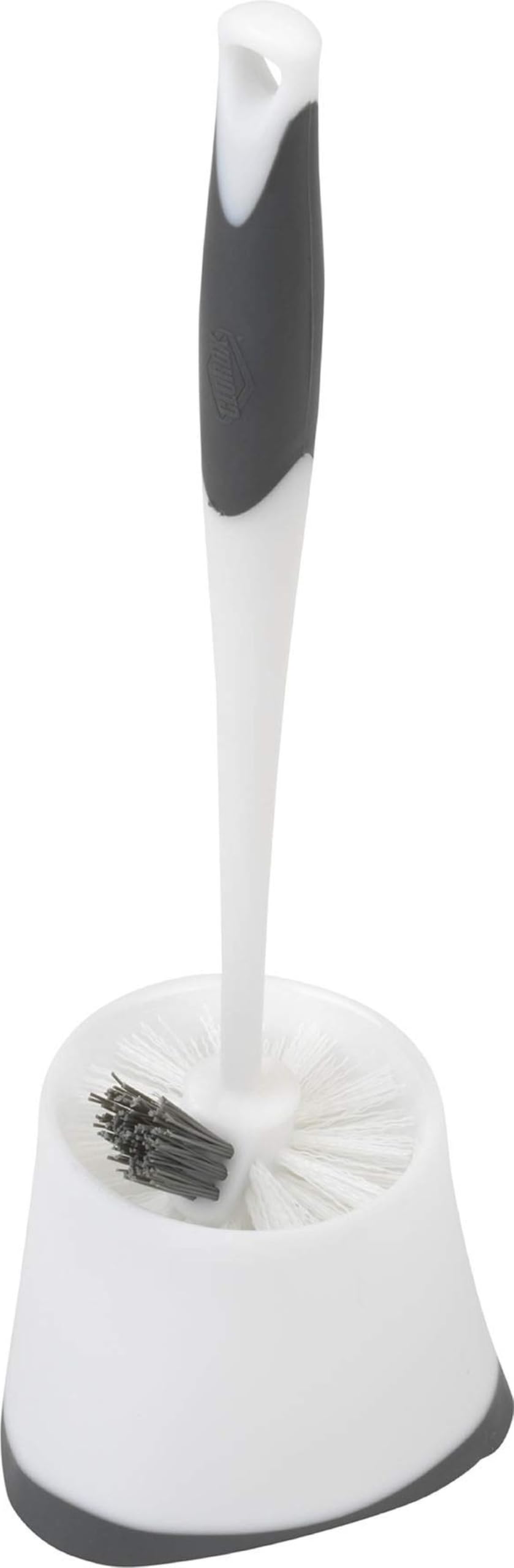 Corner Toilet Bowl Brush with Under Rim Scrubber
