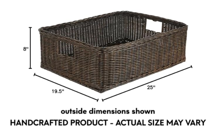Underbed Wicker Storage Basket