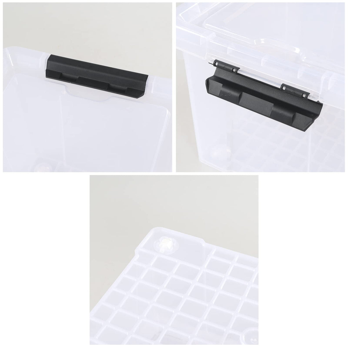 4 Pack 22 L Clear Plastic Storage Box with Wheels (4 Count)