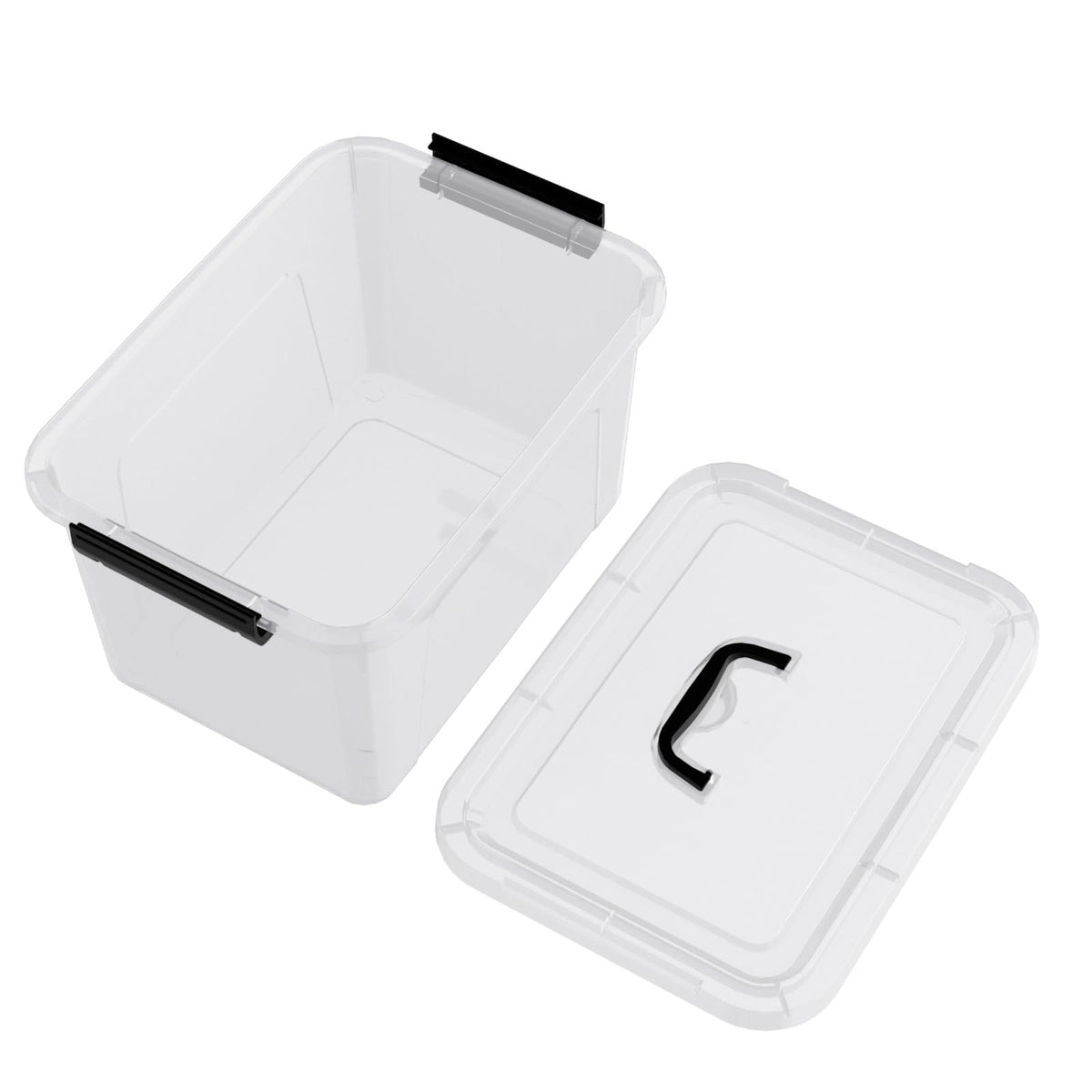 10.5 L Clear Latch Storage Bin with Lid (4 Count)