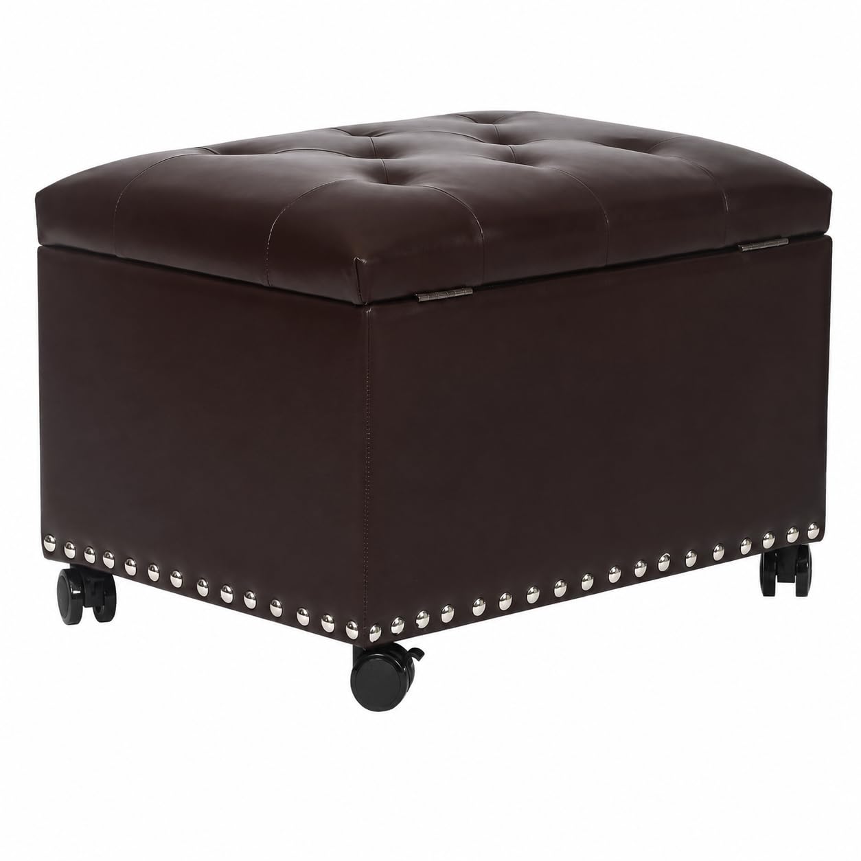 Leather Storage Ottoman
