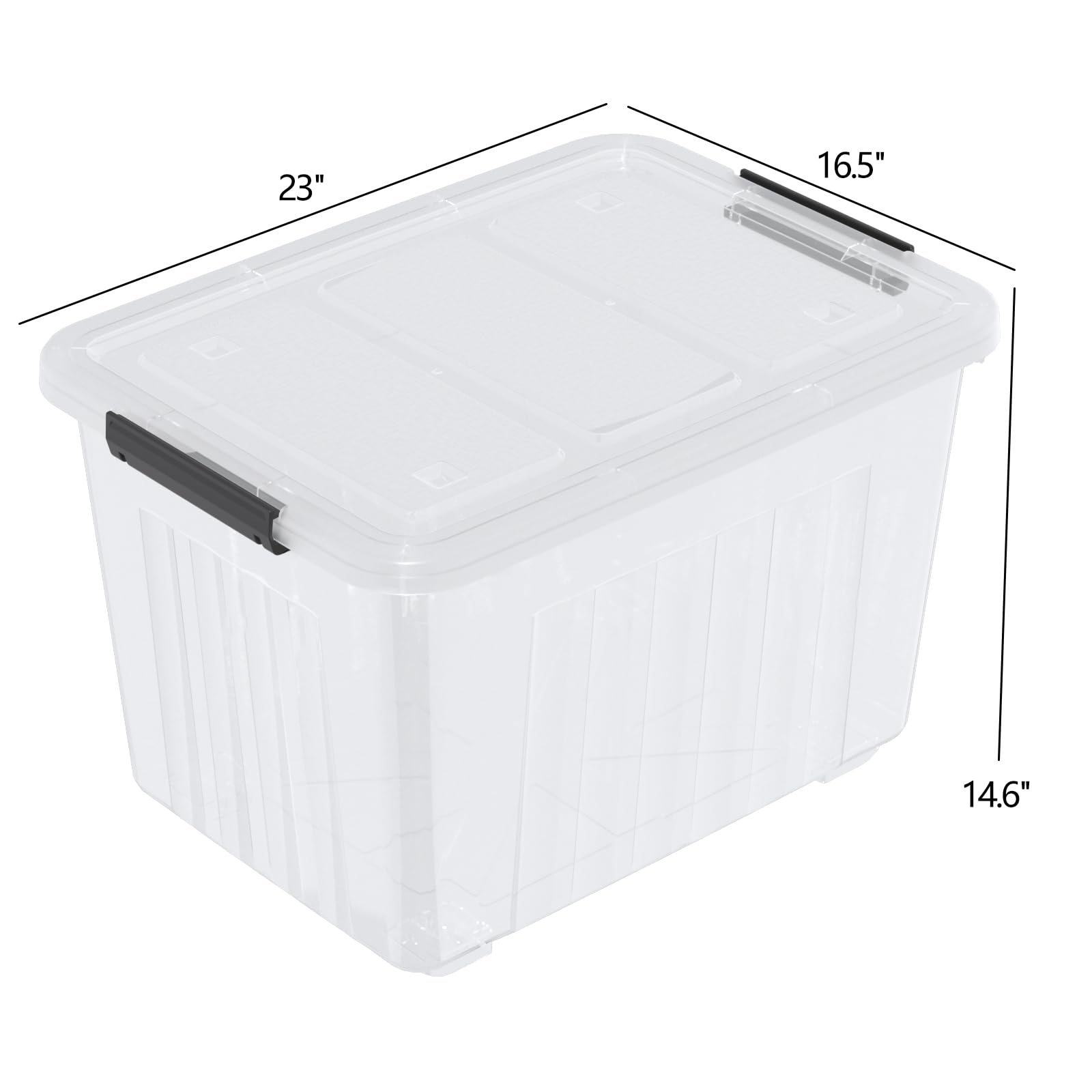4 Pack 70 Qt Wheeled Storage Bins with Lids (4 Count)