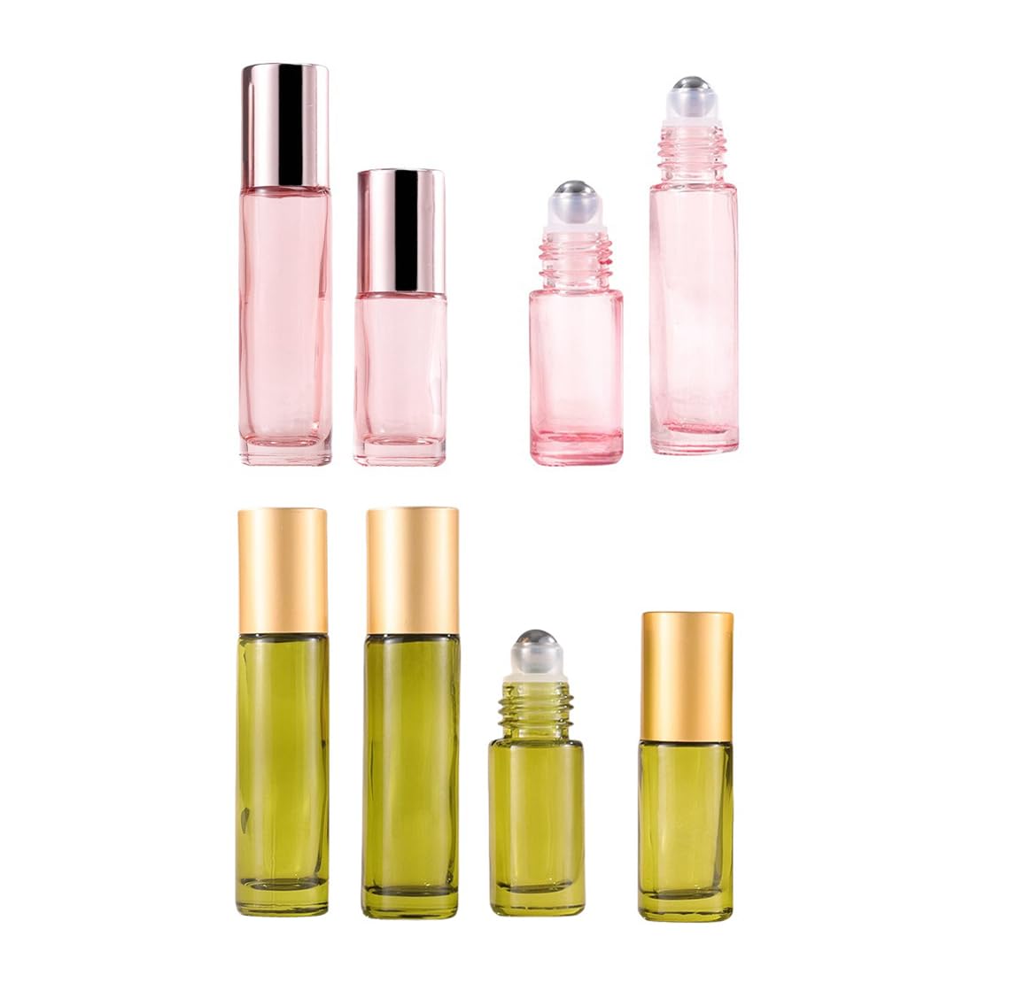 10 Pack Glass Essential Oil Roller Bottle Roll on Bottles (10 Count)