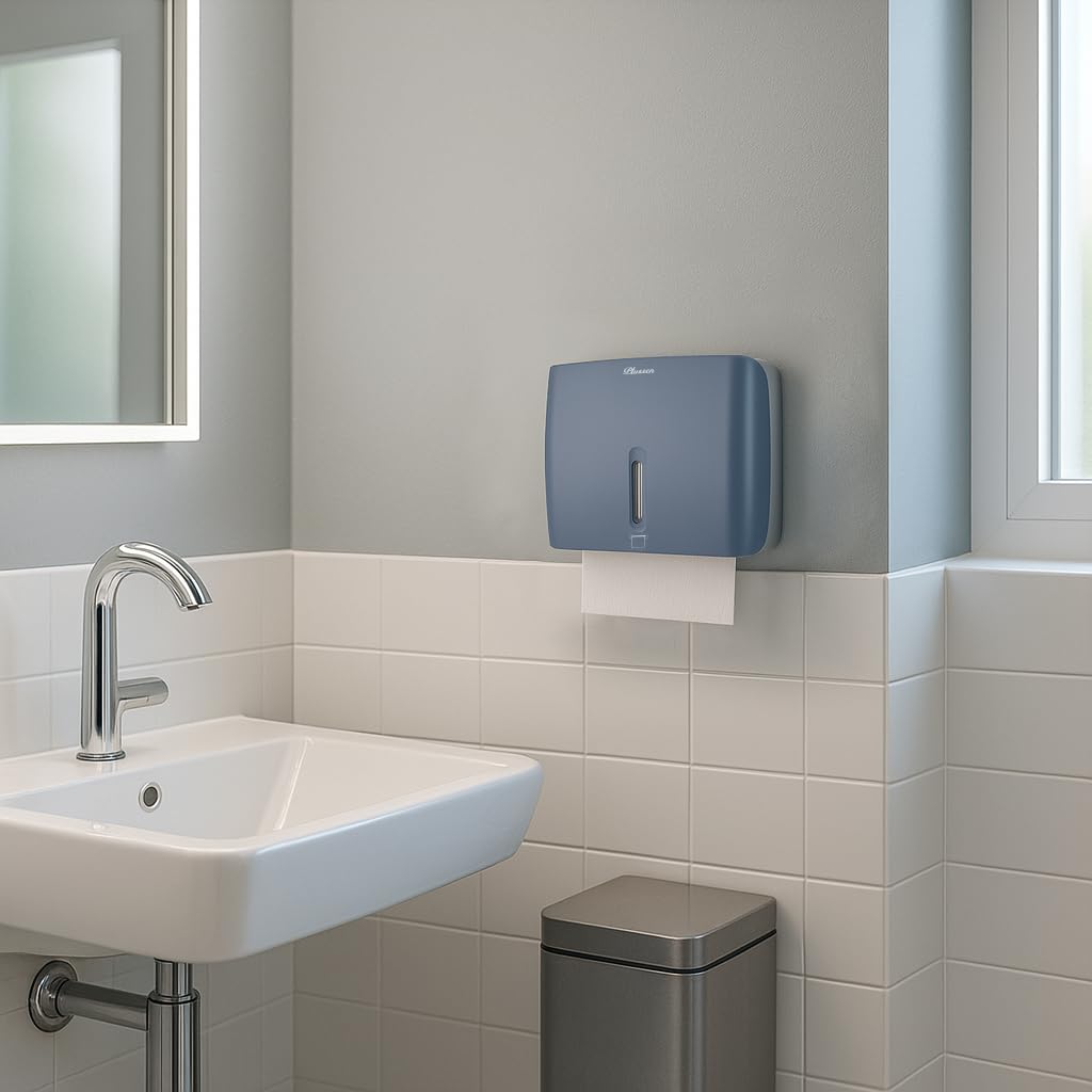Commercial Paper Towel Dispenser Wall Mount Blue Pack of 2 Fits Multifold Paper Towels for Bathroom Kitchen Home Use (2 Count)
