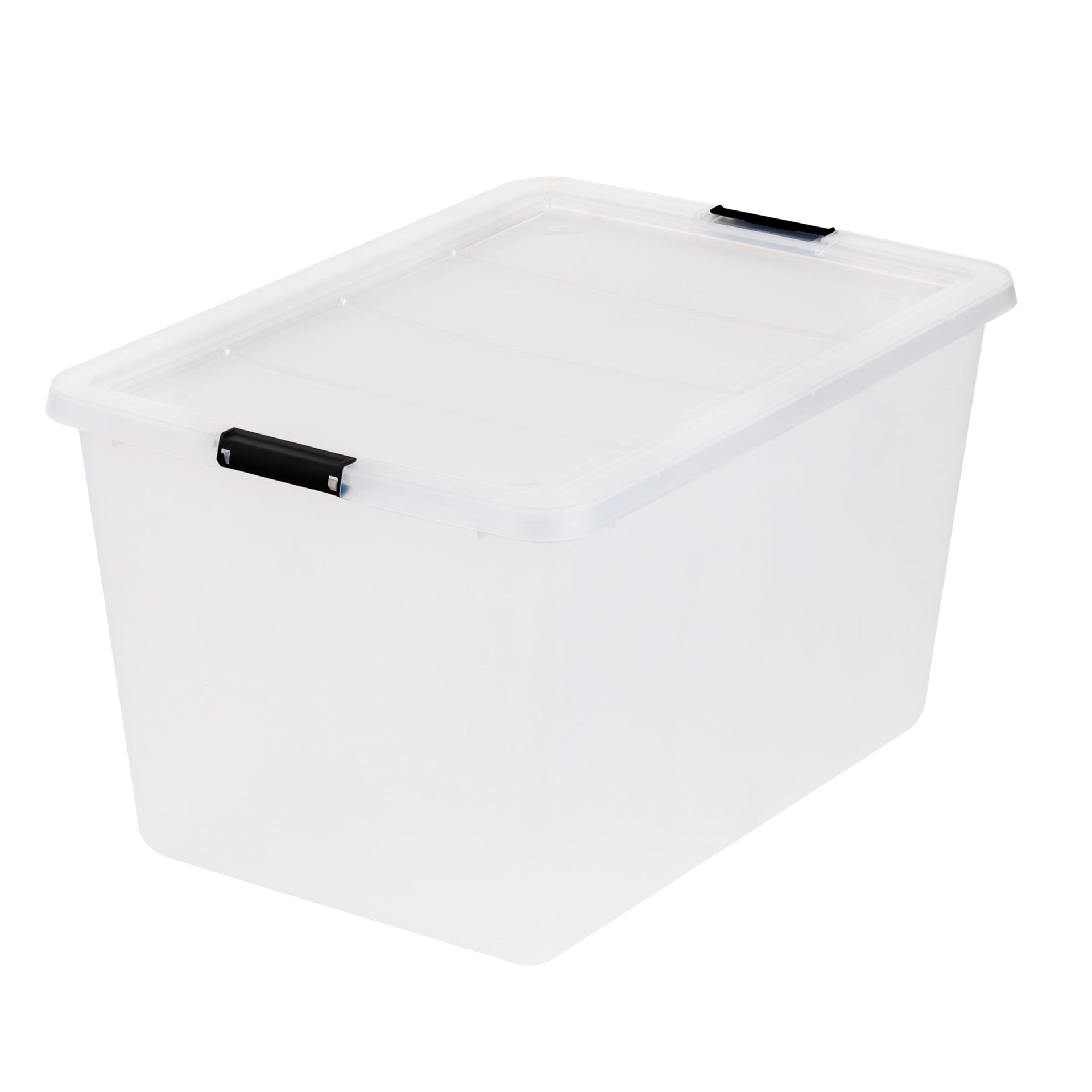4 Pack 55 Quart Clip Box with Latching Lid (4 Count)