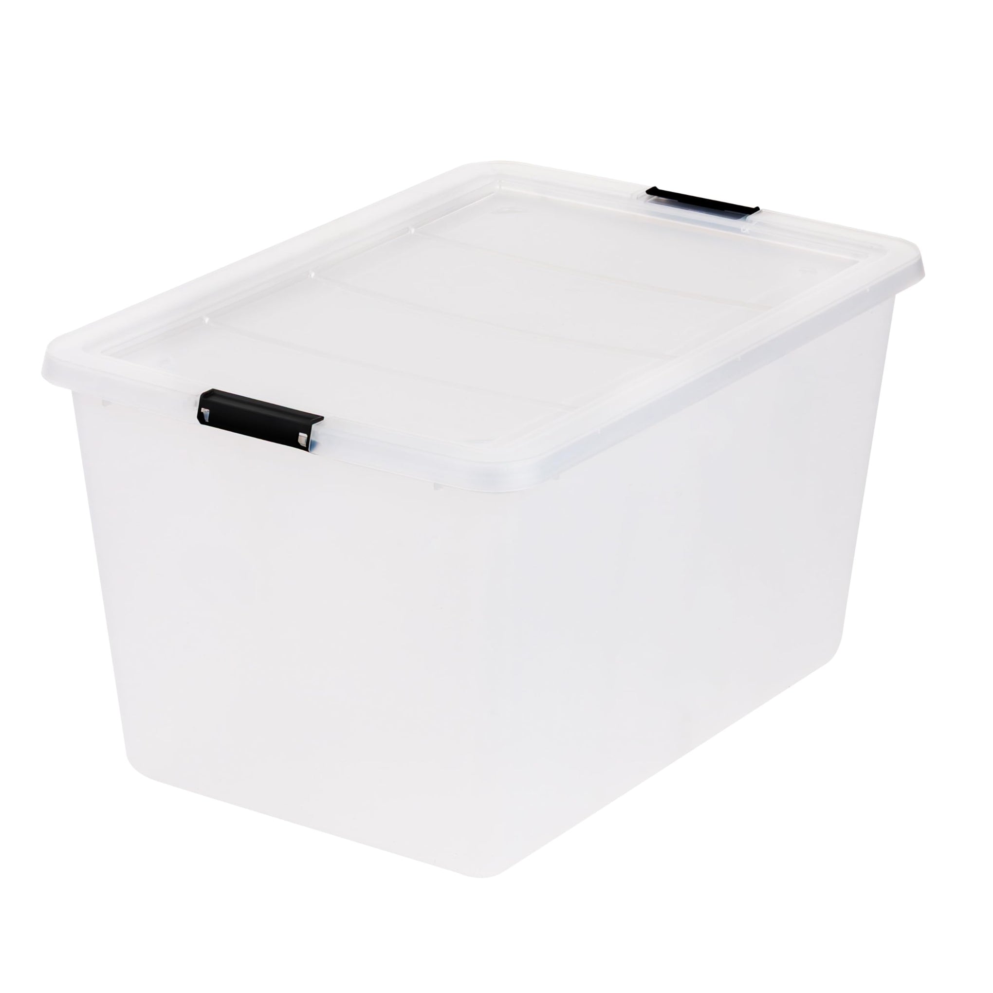 4 Pack 55 Quart Clip Box with Latching Lid (4 Count)