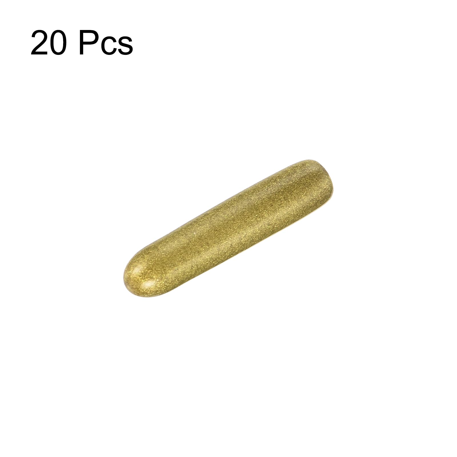 20pcs Rubber End Caps 2mm ID Vinyl Round Tube Bolt Cap Cover Thread Protectors Gold