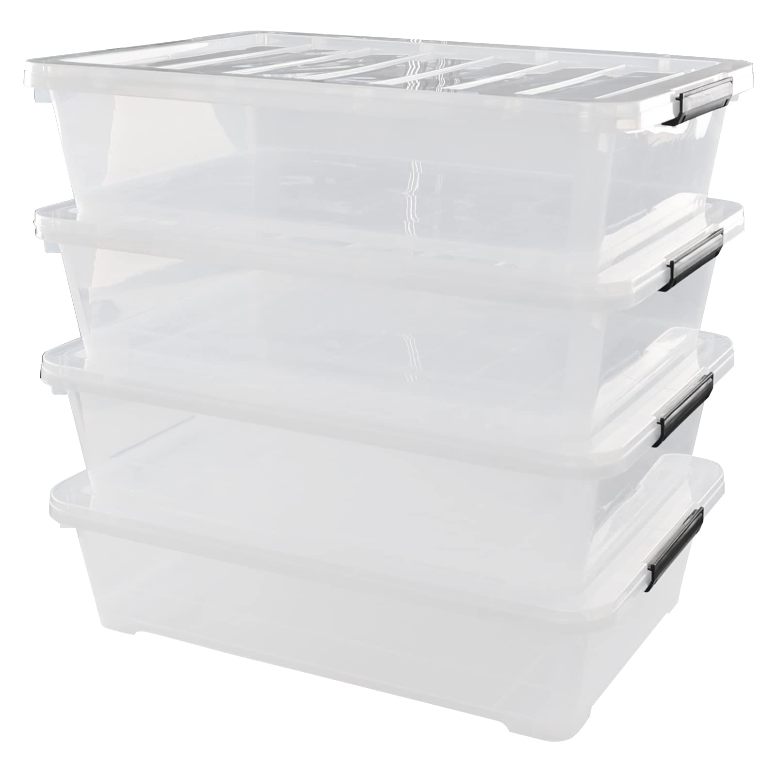 40 Qt Under Bed Box with Wheels (4 Count)