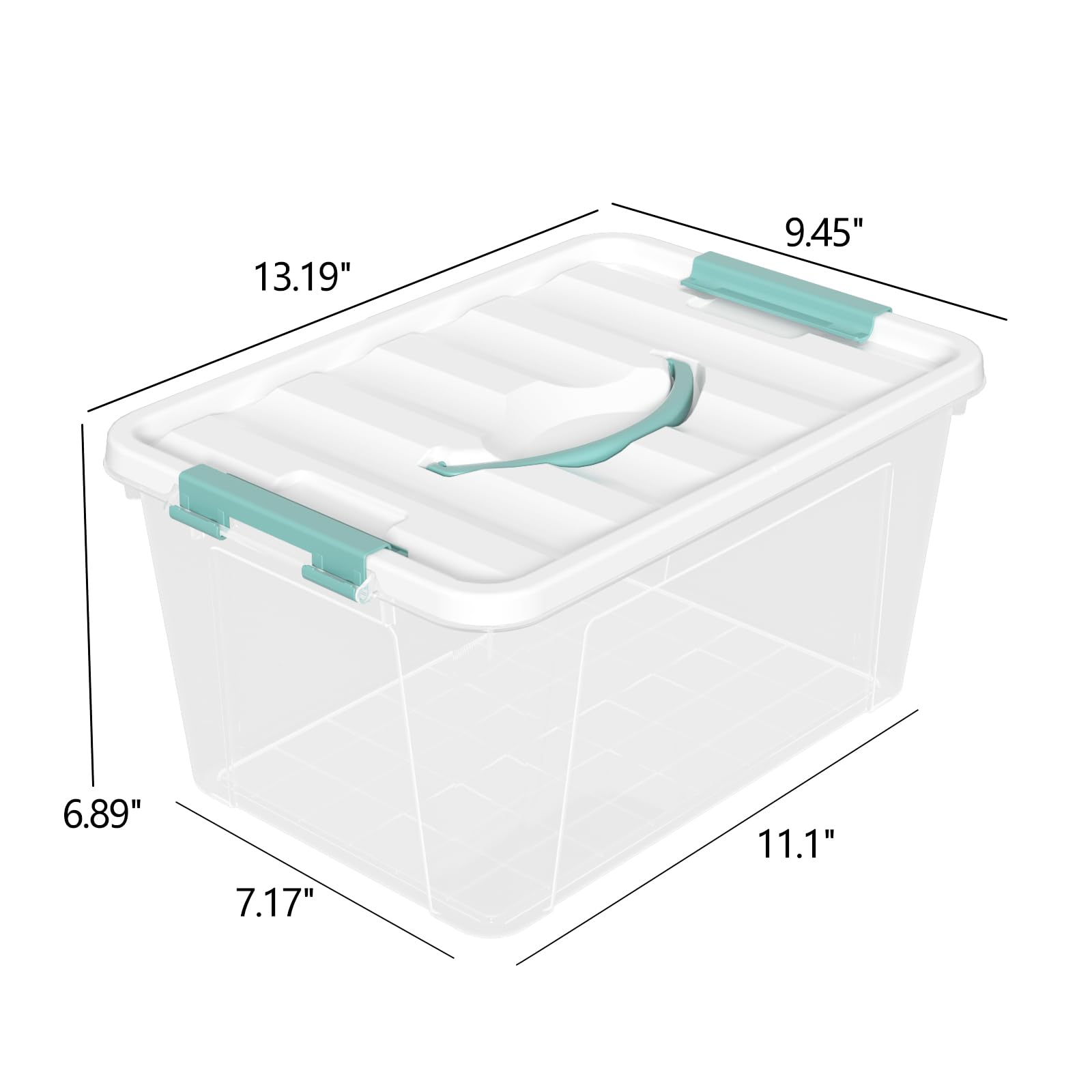 6 Pack Clear Storage Latch Bins (6 Count)