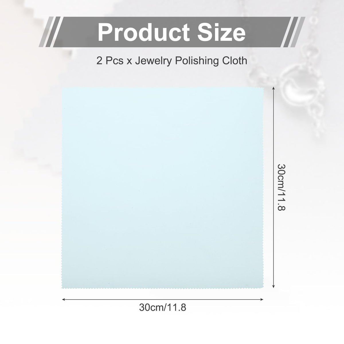Jewelry Polishing Cloth 11.8x11.8 Inch Silver Polish Cleaning Cloths Jewelry Cleaner for Rings