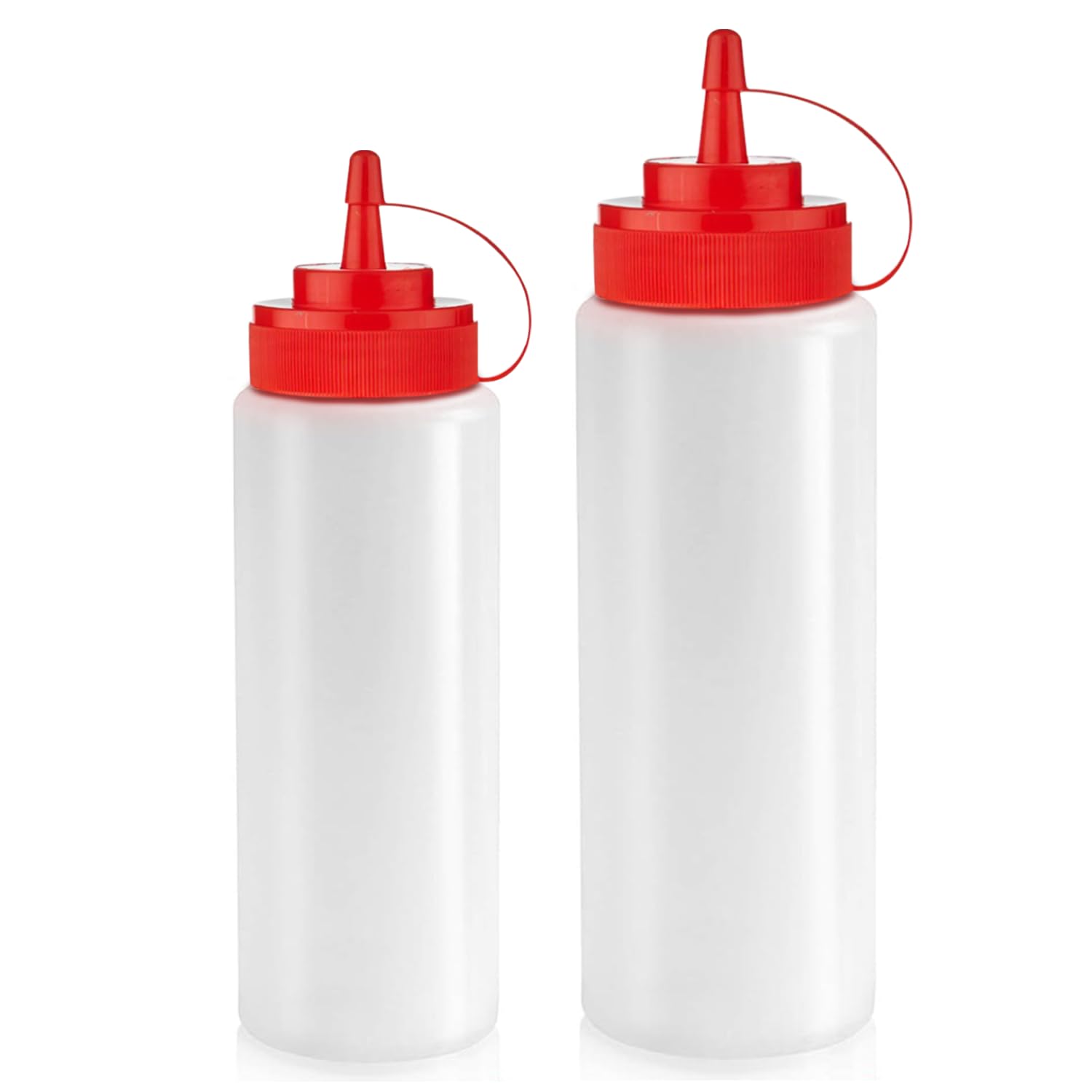 12 oz & 16 oz Condiment Squeeze Bottles for Sauce (2 Count)