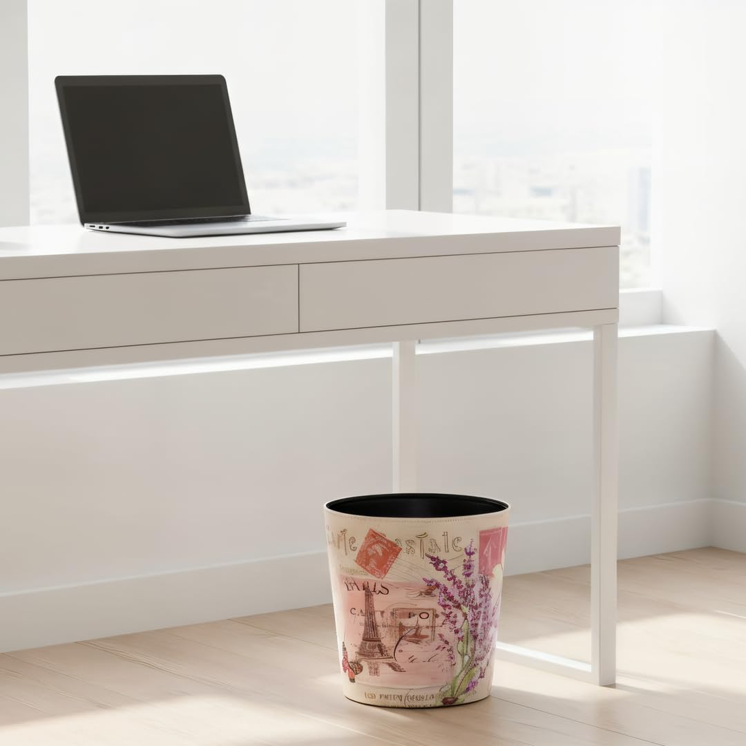 PU Leather Small Trash Can Wastebasket