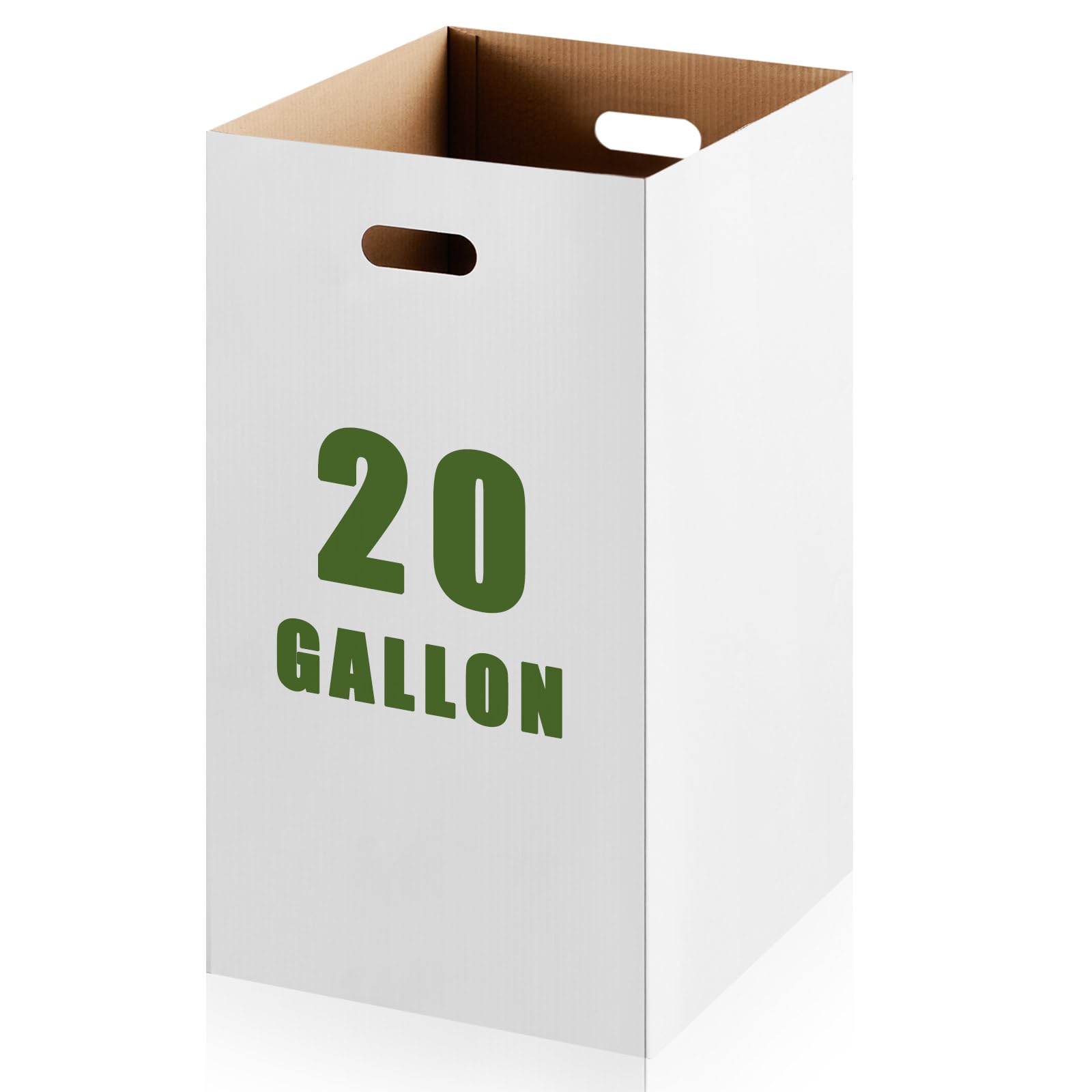 1 Pcs 20 Gallon Cardboard Trash Cans Disposable and Reusable Corrugated Cardboard Cans Recycling Bins Bulk with 2 Garbage Bags for Parties Events