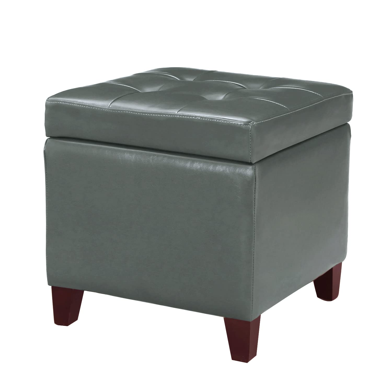 18" Square Storage Ottoman with Hinged Lid