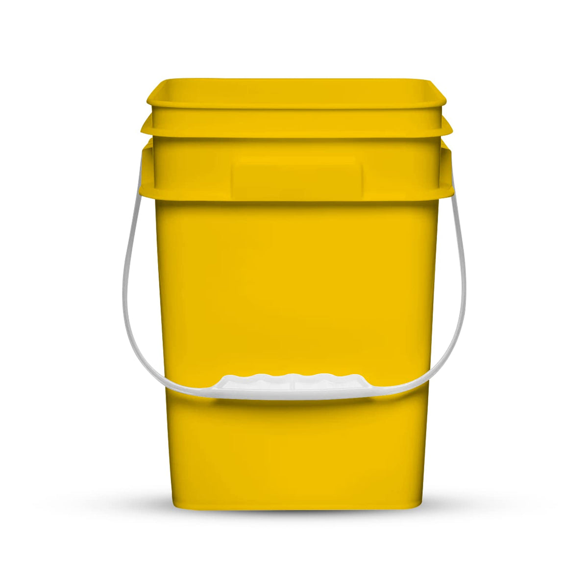 4 Gallon Square Food Grade Bucket Pail with Plastic Handles and Lid (3 Count)
