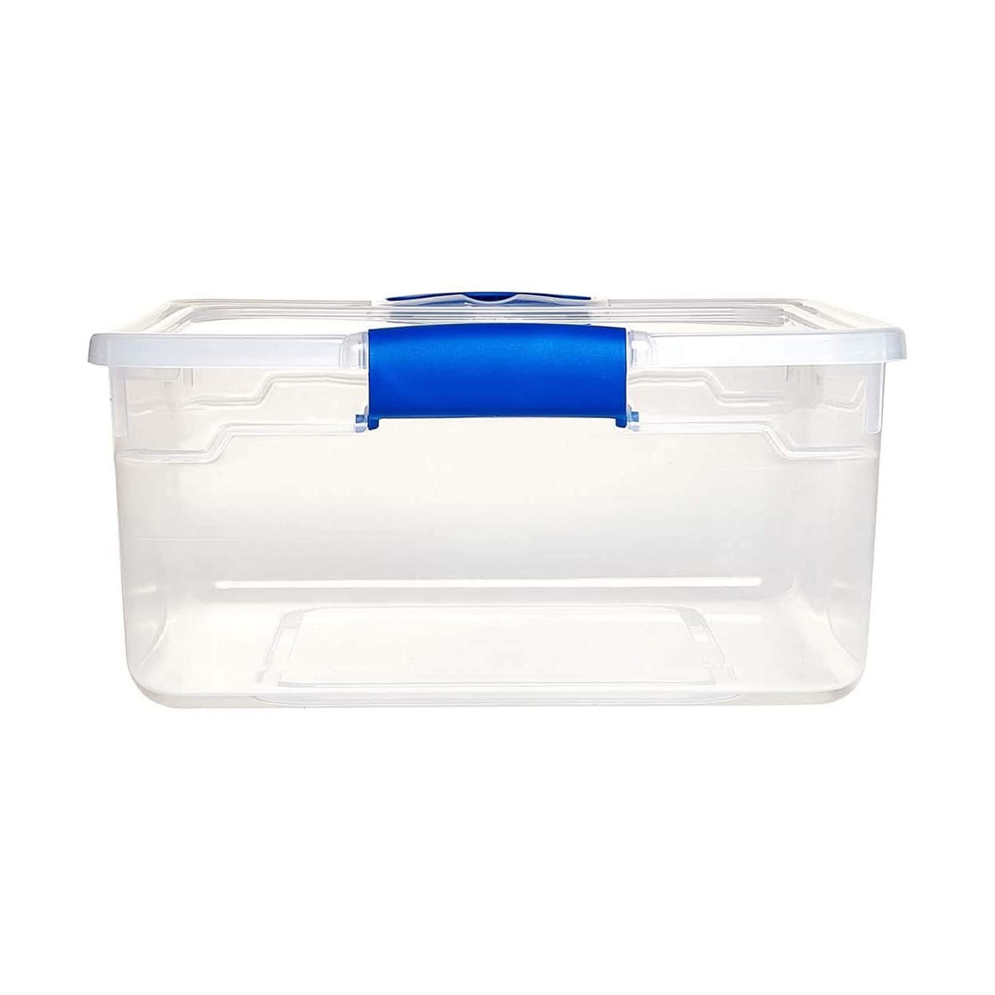 Clear Plastic Storage Bins with Latching Lid (4 Count)