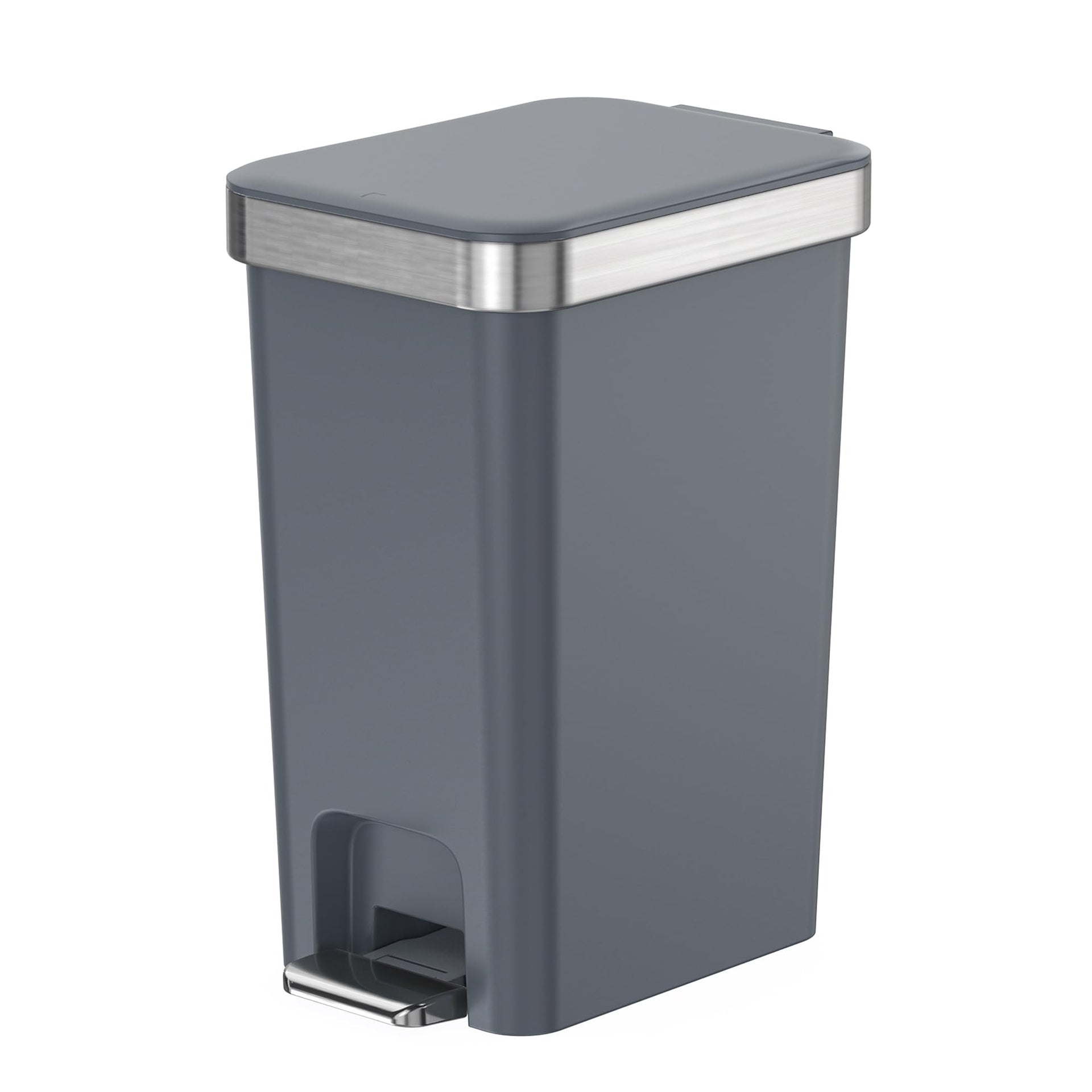 2.6 Gallon Small Bathroom Trash Can with Lid Foot Pedal