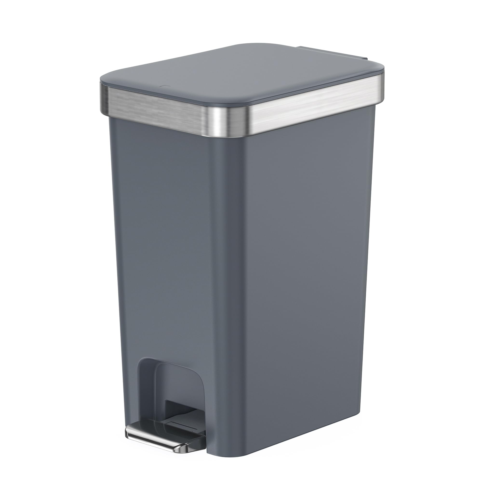 2.6 Gallon Small Bathroom Trash Can with Lid Foot Pedal