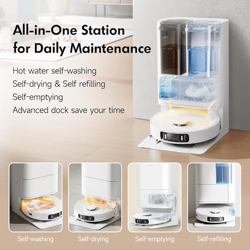 S20 Ultra Robot Vacuum and Mop Combo with Dual Roller Brush