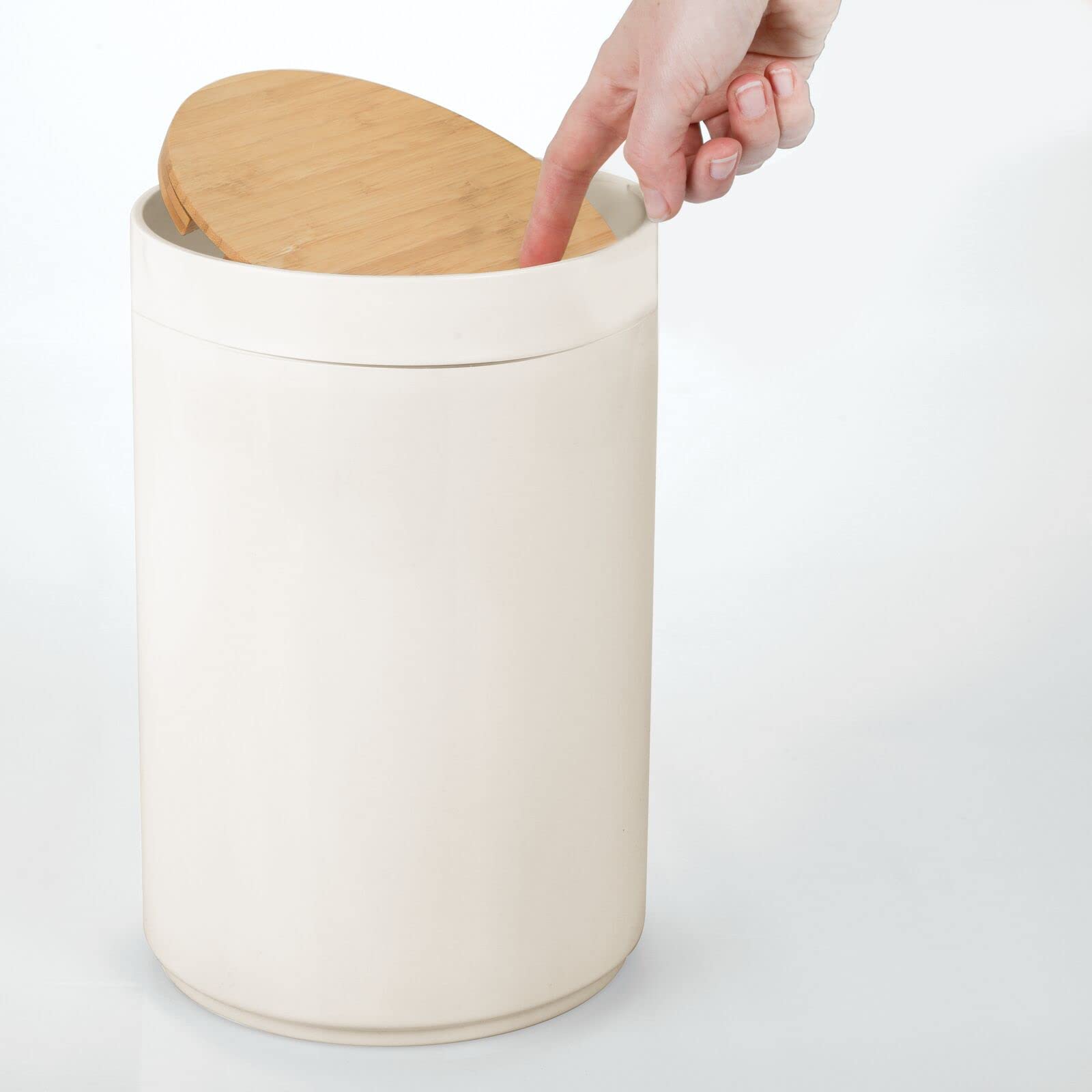 Plastic Round Trash Can Small Wastebasket