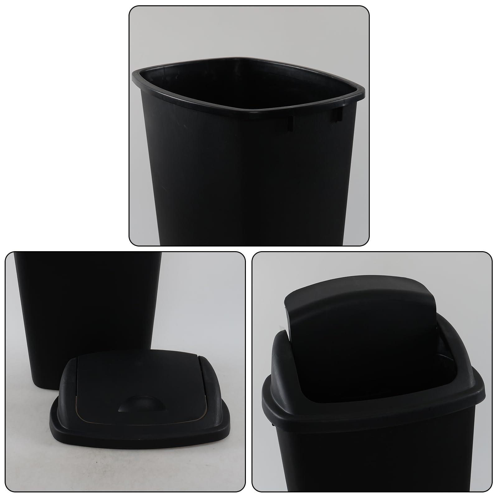 13 Gallon Swing Top Trash Can (4 Count)