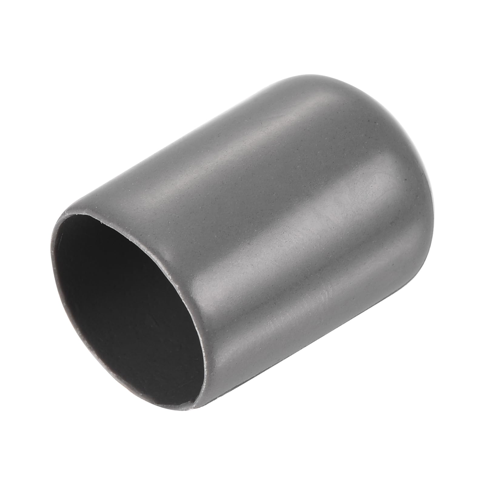 20pcs Rubber End Caps 17mm ID Vinyl PVC Round Tube Bolt Cap Cover Screw Thread Protectors Dark Grey