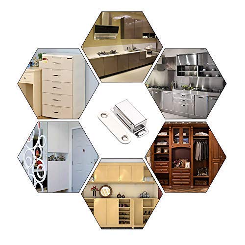 Cabinet Magnets Magnetic Door Catch Stainless Steel Door Magnet for Kitchen Bathroom Cupboard Wardrobe Closet Closures Cabinet Door Drawer Latch 20 lbs (6 Count)
