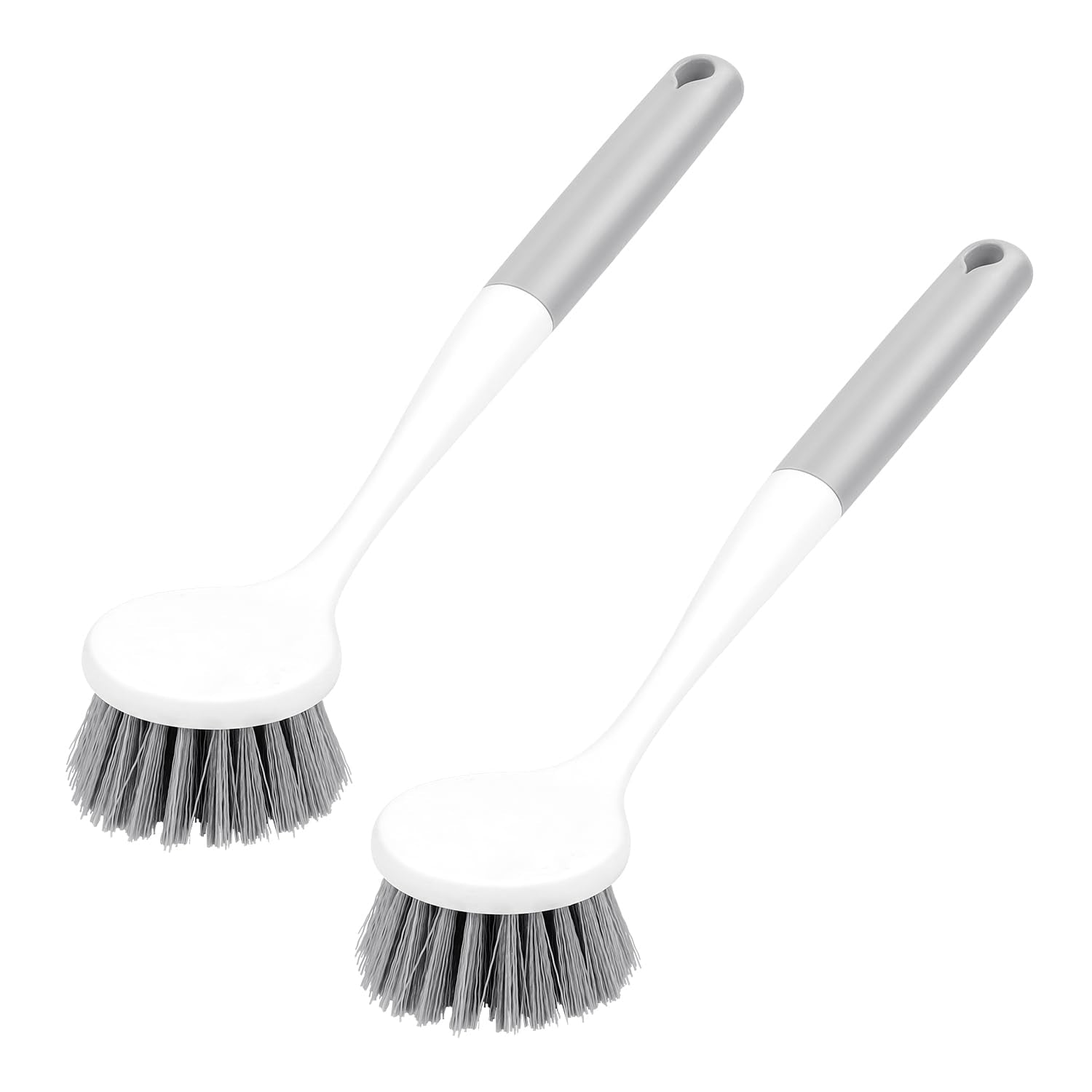 2 Pack Kitchen Scrub Brushes for Cleaning Dish Brush with Handle for Pans (2 Count)