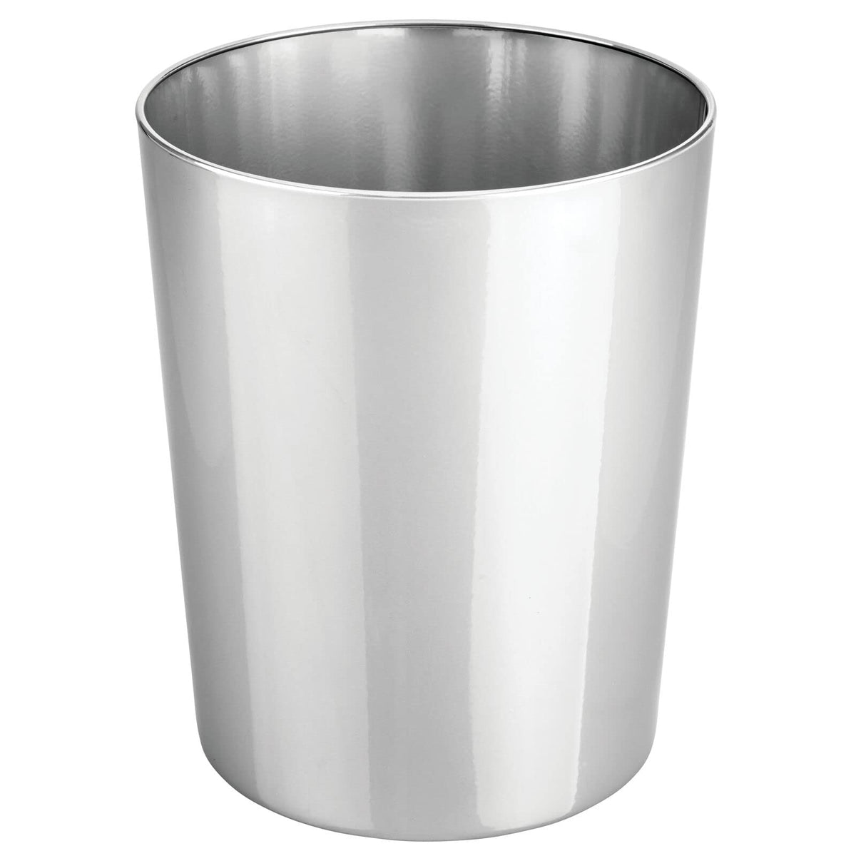 Round Metal Small 1.7 Gallon Recycle Trash Can Wastebasket