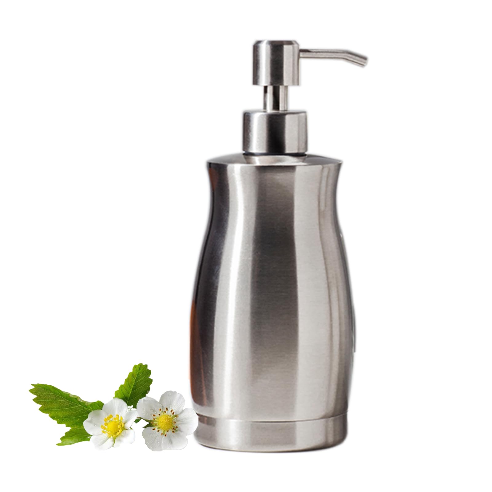 Brushed Stainless Steel Countertop Soap Dispenser Rust and Leak Resistant Hand Soap Pump with Funnel for Kitchen Countertops and Bathroom Dispensers