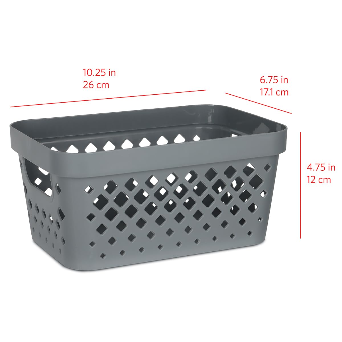 Plastic Baskets for Organizing (6 Count)