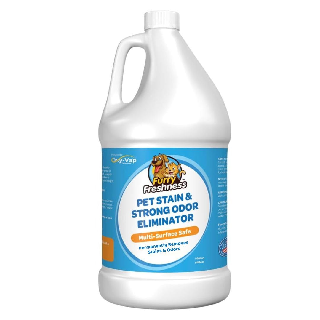 Extra Strength Cat or Dog Pee Stain & Permanent Odor Remover + Smell Eliminator (128 Ounce)