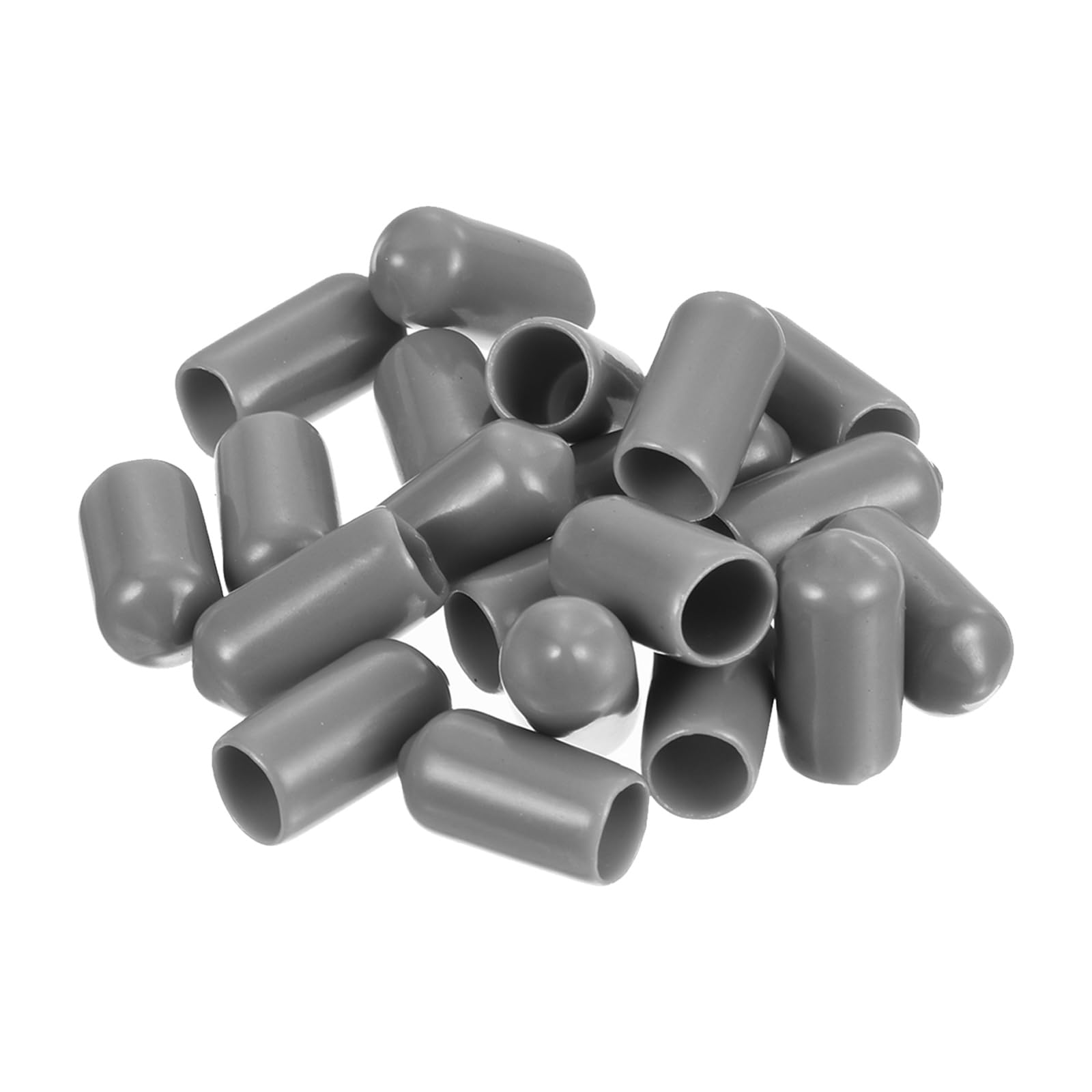 20pcs Rubber End Caps Protective Caps 7.5mm ID Vinyl PVC Round Tube Bolt Cap Cover Screw Thread Protectors
