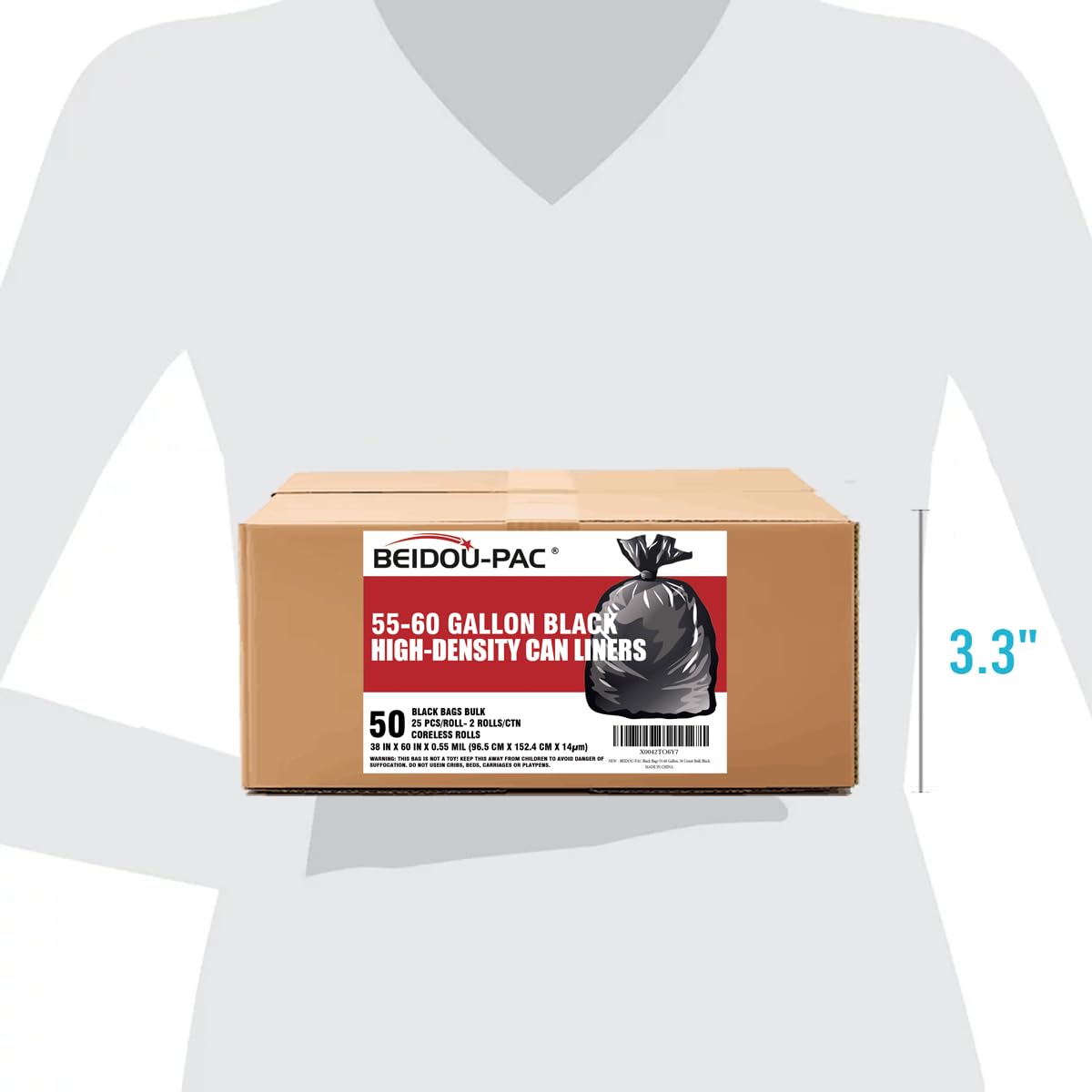 55 60 Gallon Trash Bags (50 Count)