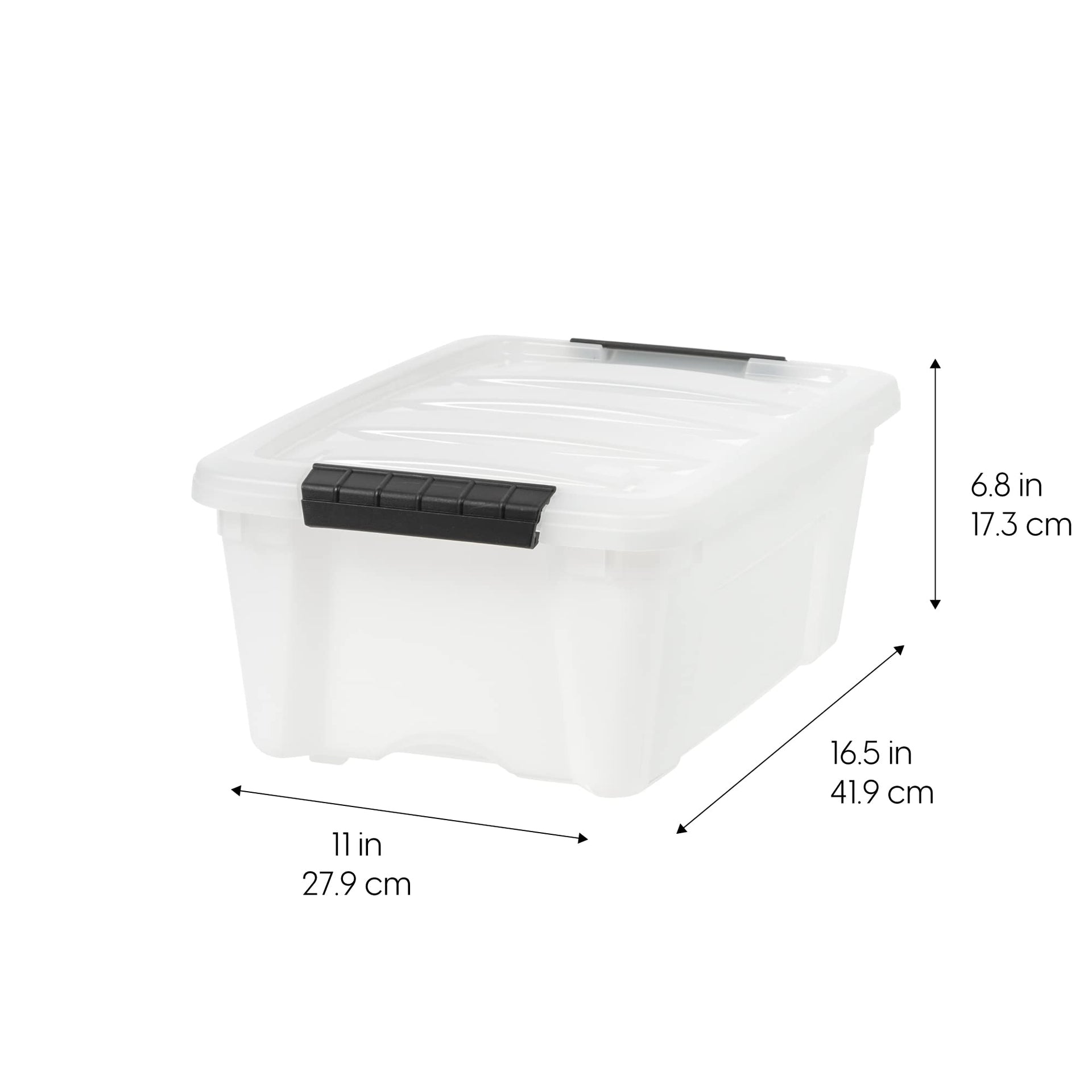 4 Pack 13 Quart Storage Bins with Lids (4 Count)