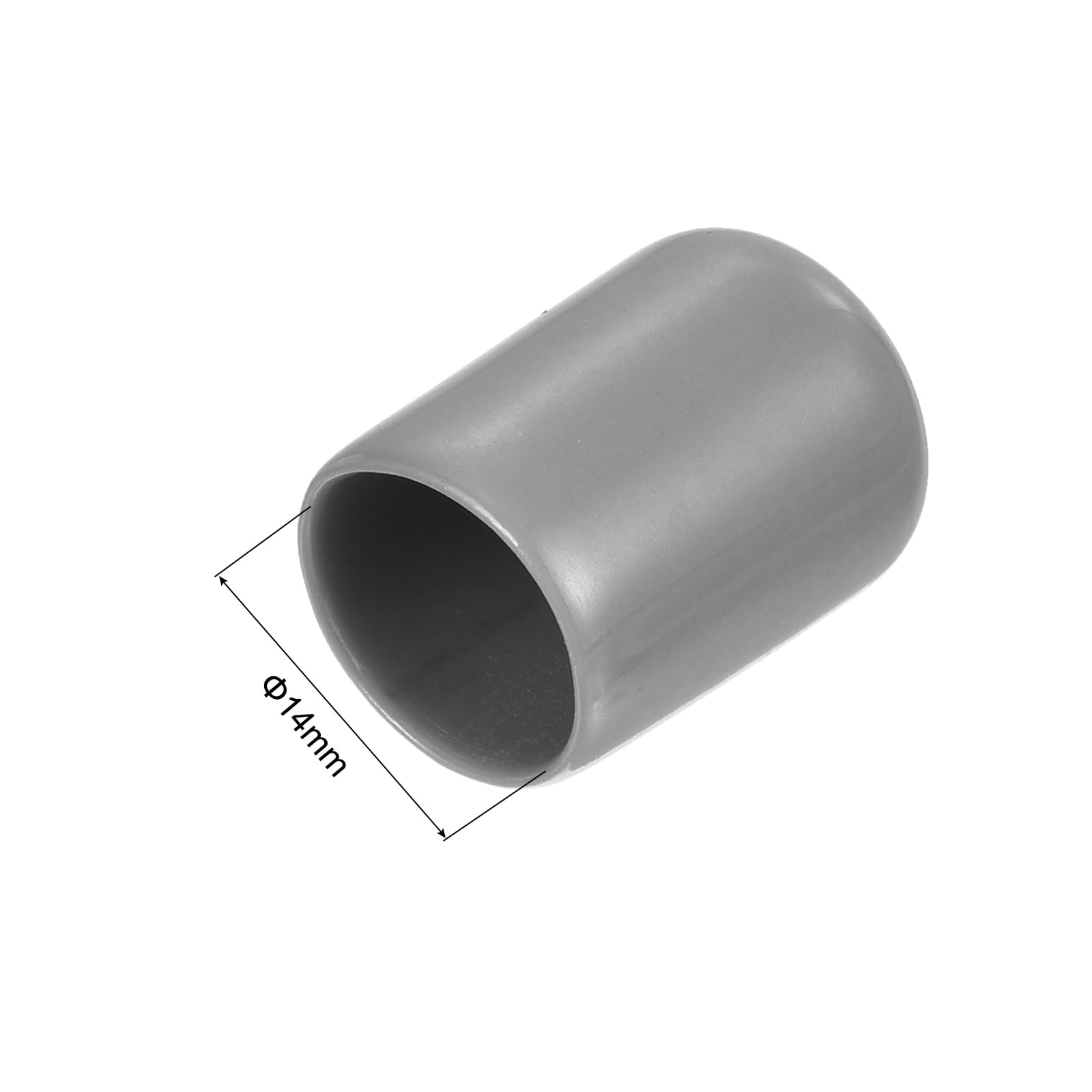 20pcs Rubber End Caps Protective Caps 14mm ID Vinyl PVC Round Tube Bolt Cap Cover Screw Thread Protectors