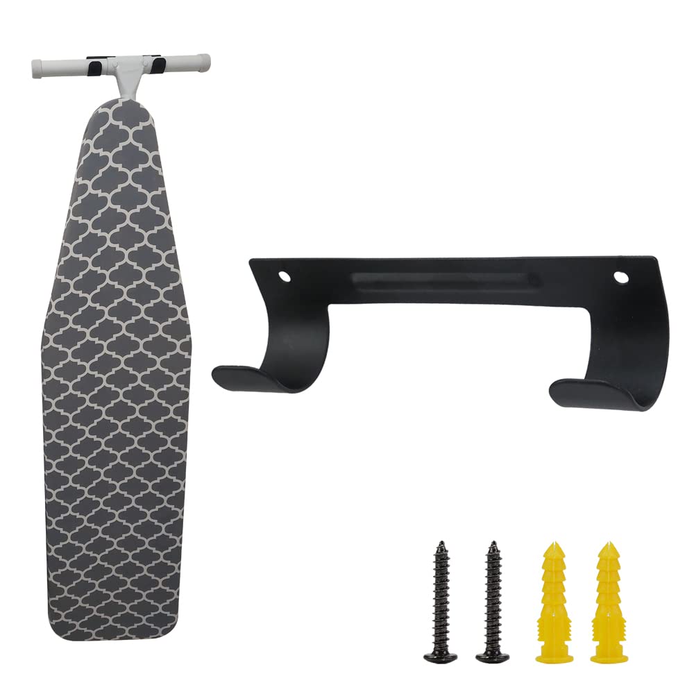 Ironing Board Hanger Wall Mount Ironing Board Holder Organizer Wall Rack for Laundry Rooms Storage Rack Hanging Shelf Hanger