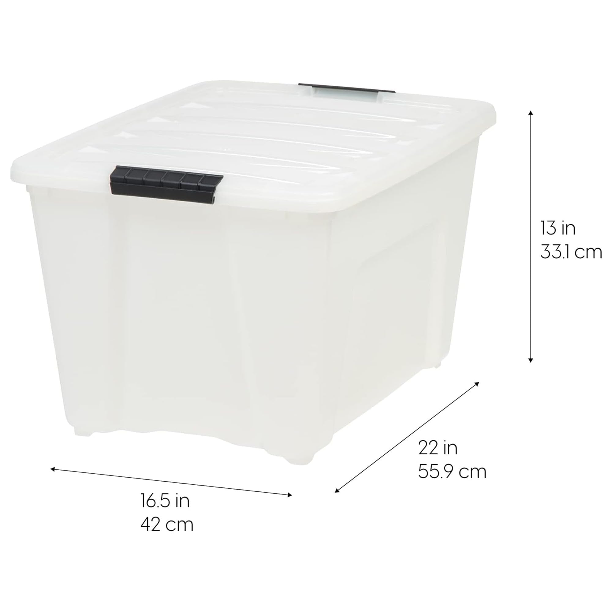 8 Pack 54 Qt Storage Bin Plastic Gasket Box (8 Count)