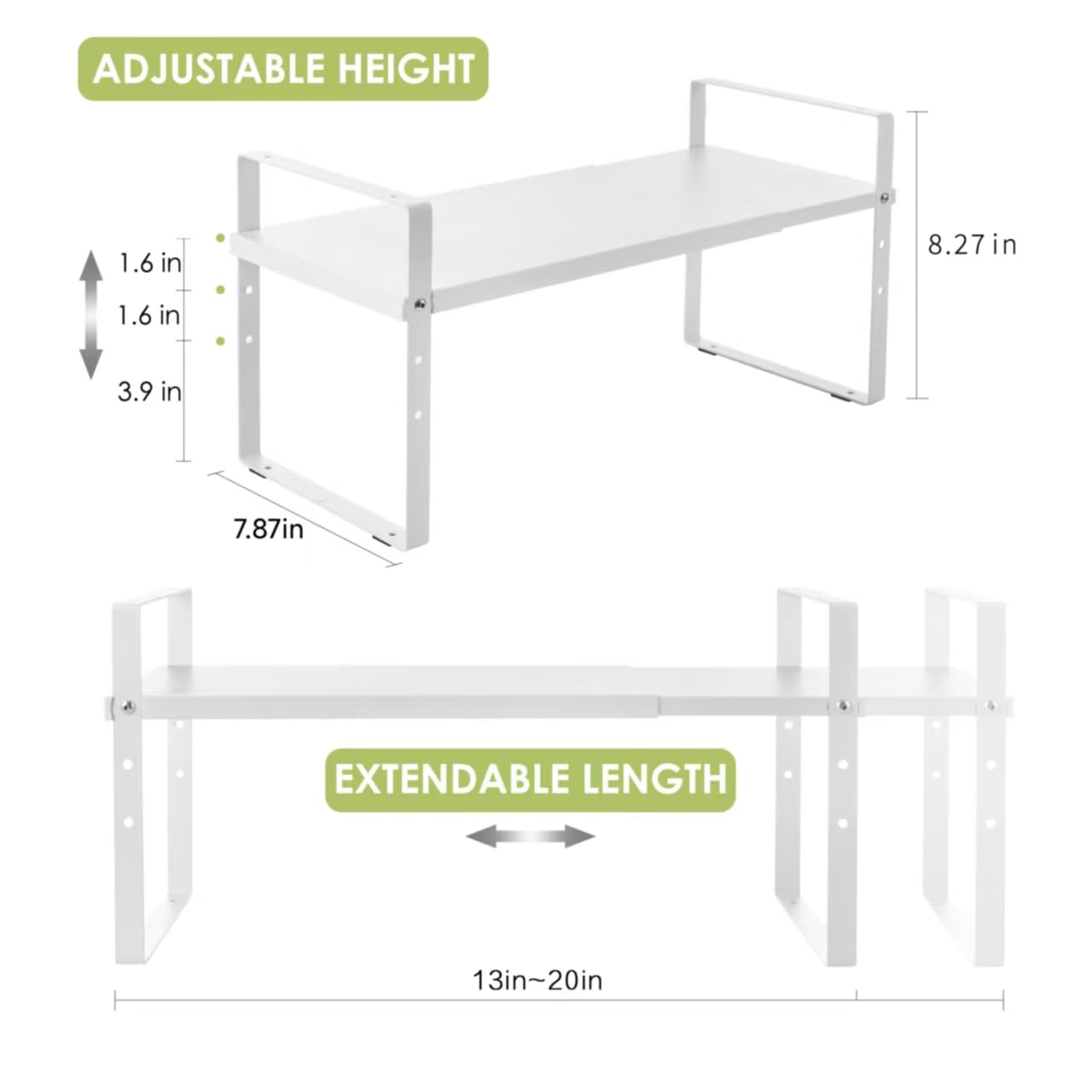 Expandable Cabinet Shelf Organizer Rack