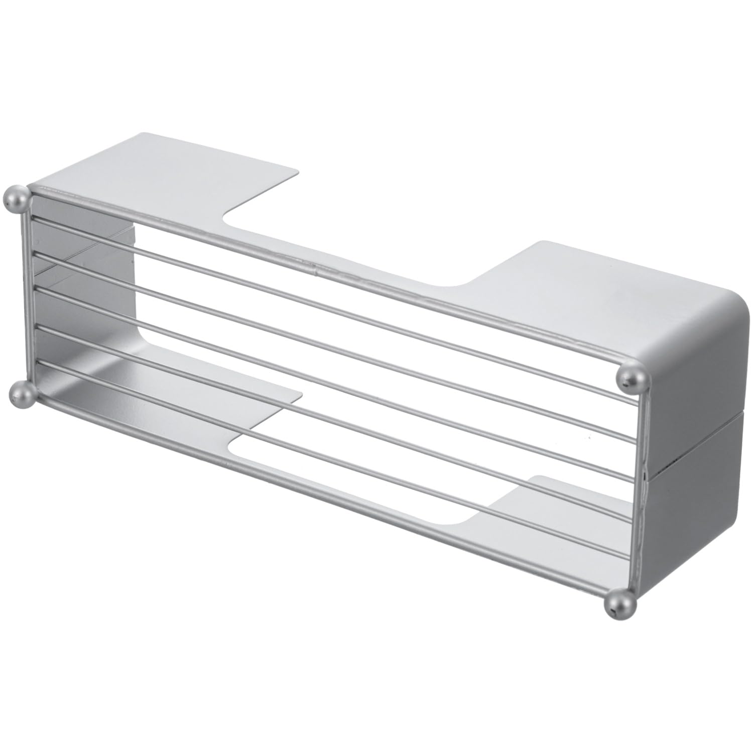 Modern Silver Tone Metal Countertop Folded Paper Towel Holders (2 Count)