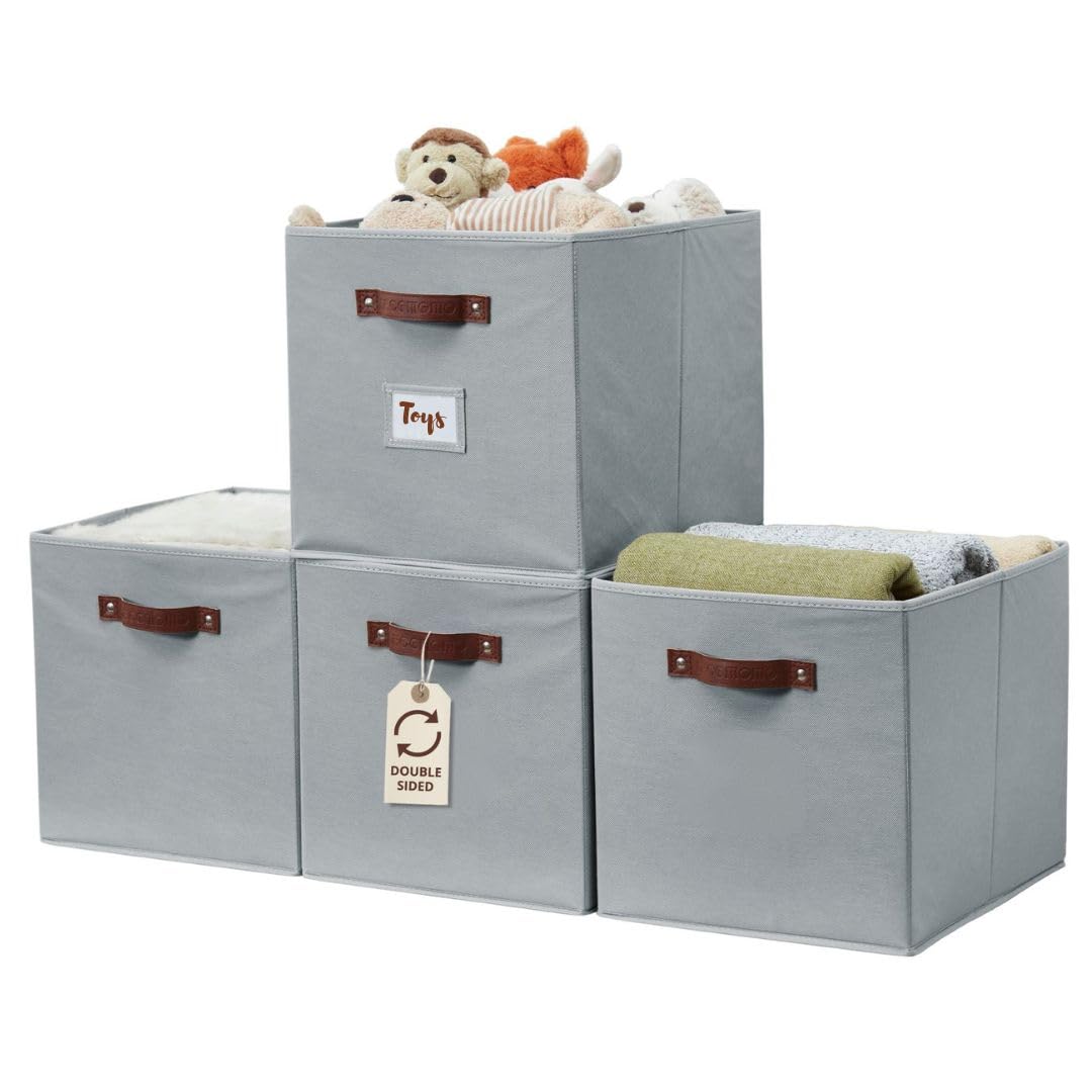 Storage Bins Storage Baskets for Shelves (4 Count)