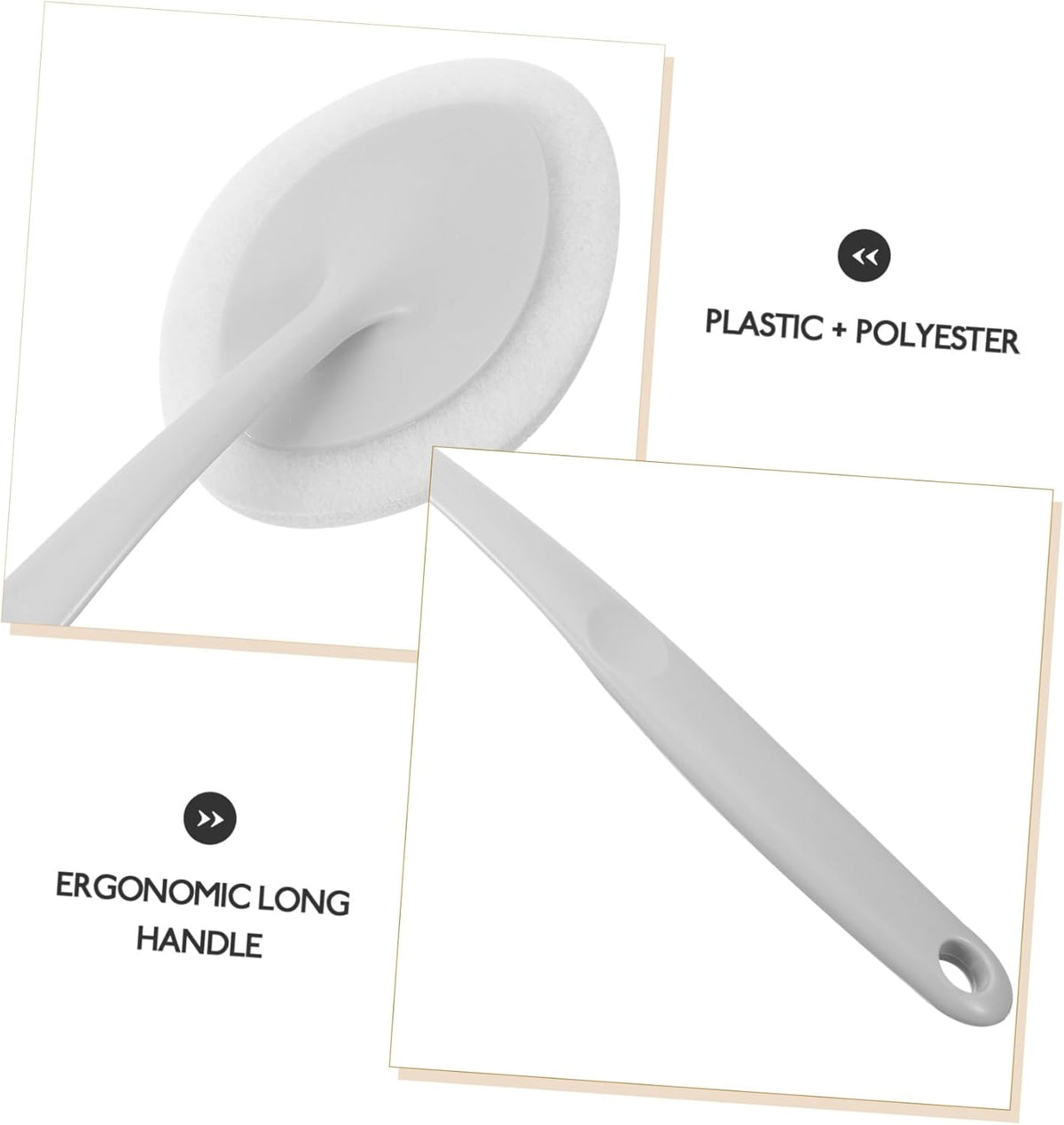 Sponge Brush Cleaning Tool for Bathroom Kitchen Durable Descaling Scrubber Lightweight Portable Suitable for Home Restaurant Hotel Use Gray