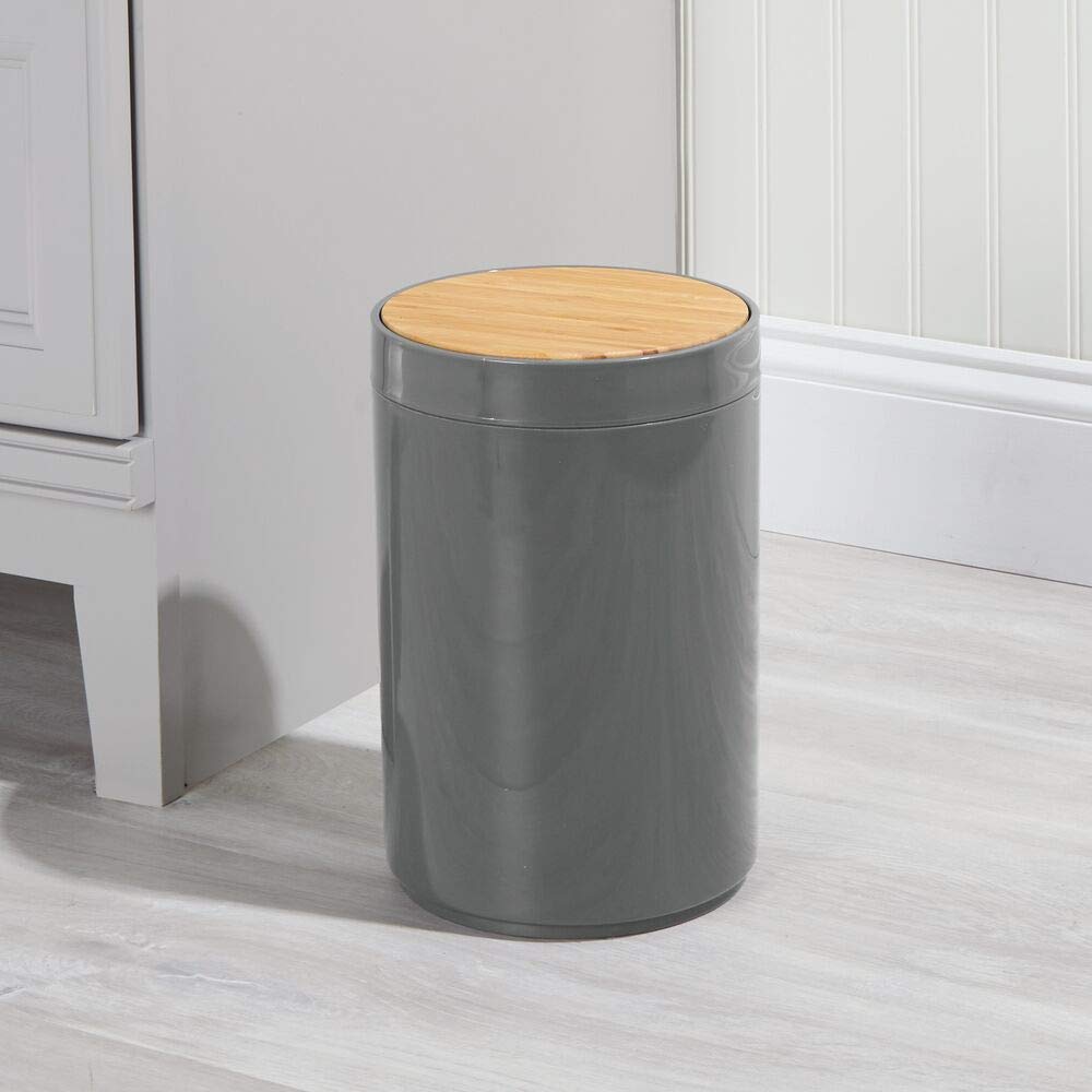 Plastic Round Trash Can Small Wastebasket