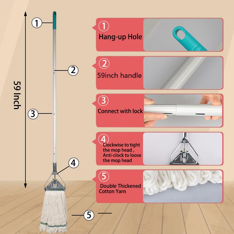 OFO Loop End String Mop with Extra Head Replacement (2 Count)