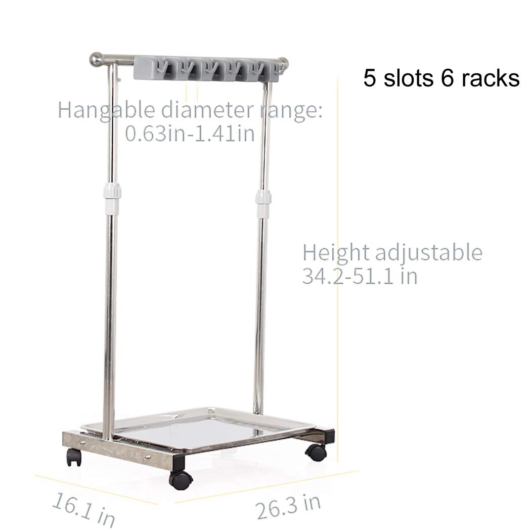 movable mop broom holder put wet mops floor standing cleaning tool rack stainless for schools