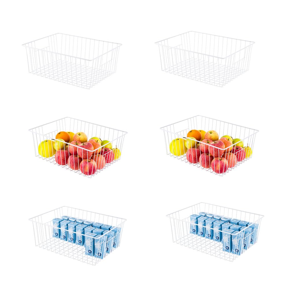 16inch Upright Freezer Organizer Baskets for 13 (6 Count)