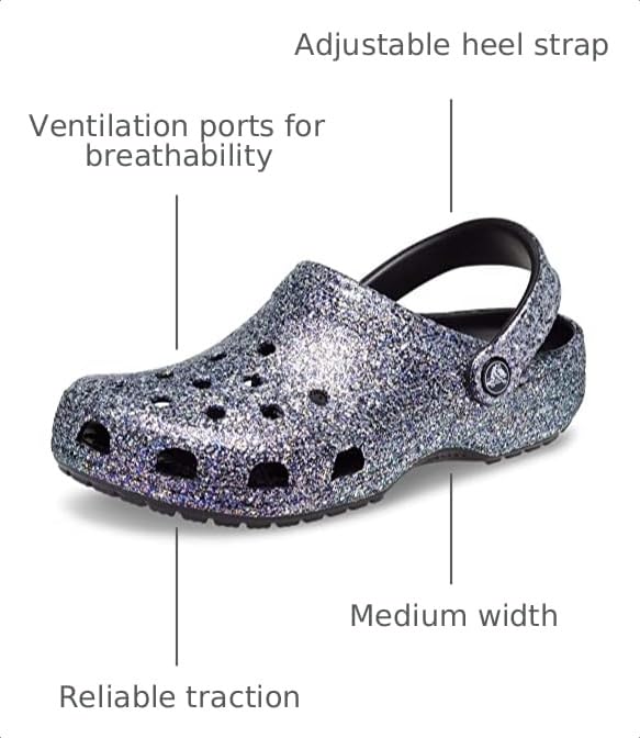 Unisex Adult Classic Sparkly Clog