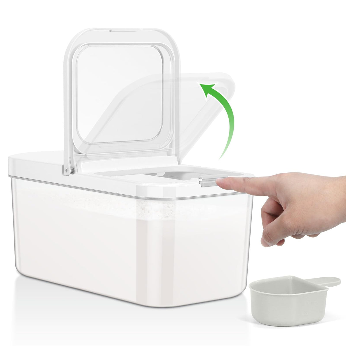 12 Lbs Rice Flour Sugar Storage Containers Dry Food Holder with Flip