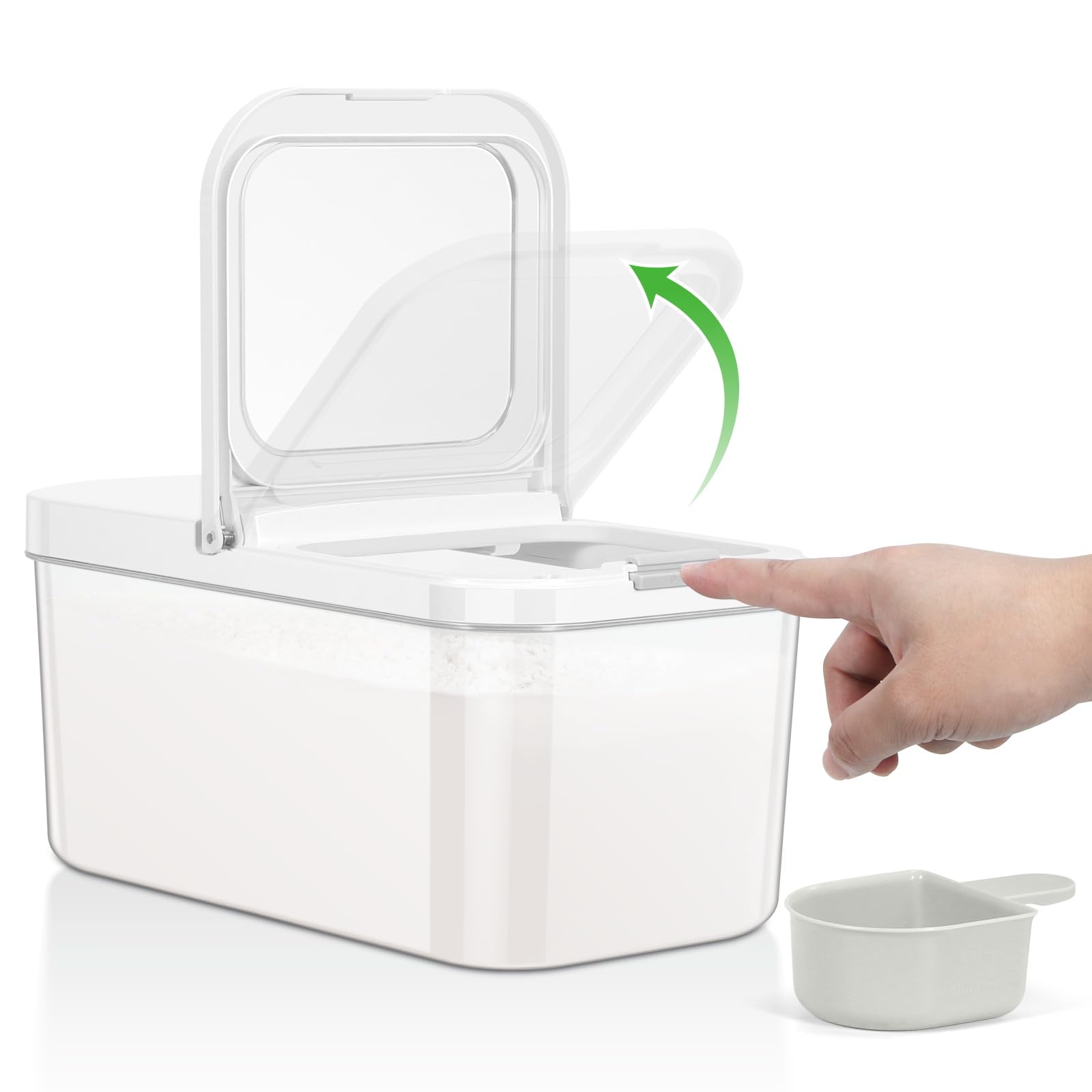 12 Lbs Rice Flour Sugar Storage Containers Dry Food Holder with Flip